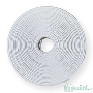 Einfassband | Schrägband | 20mm | 100% Baumwolle | Weiß rolle seite