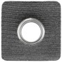 10mm Ösen Patches Lederimitat | Quadrat | Schwarz | Veno Rückseite