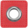 10mm Ösen Patches Lederimitat | Quadrat | Rot | Veno