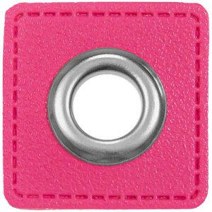 10mm Ösen Patches Lederimitat | Quadrat | Pink | Veno