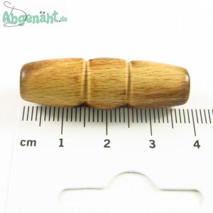 Holzknopf - Knebelknopf | 35mm | Mit Rillen maßstab