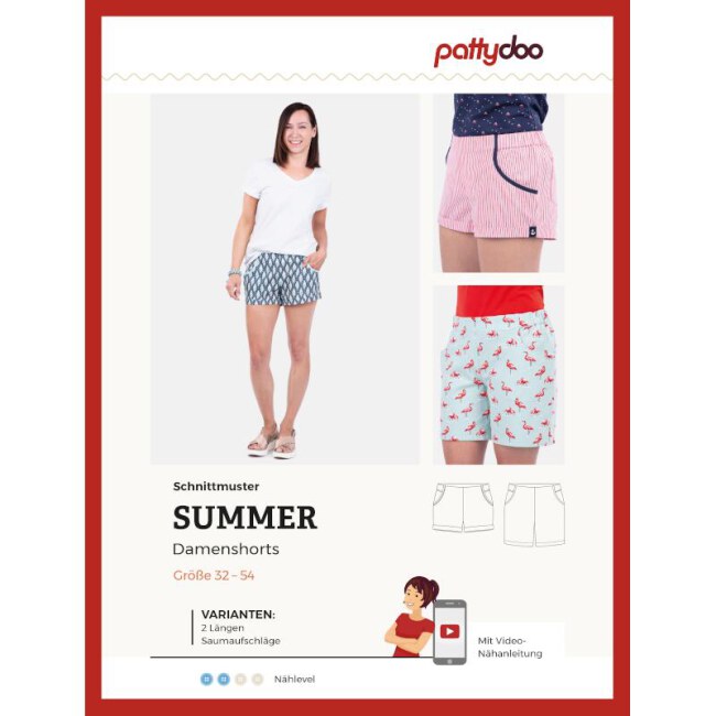 Schnittmuster | Summer | Damenshorts | pattydoo Deckblatt