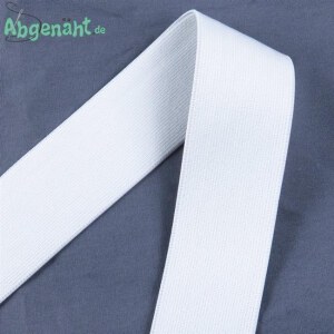 Wäschegummi 40mm Weiß