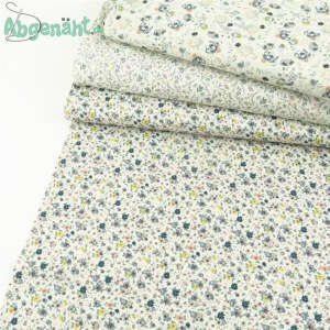 Voile Stoff Blumen - Dunkel Mint Kombistoffe