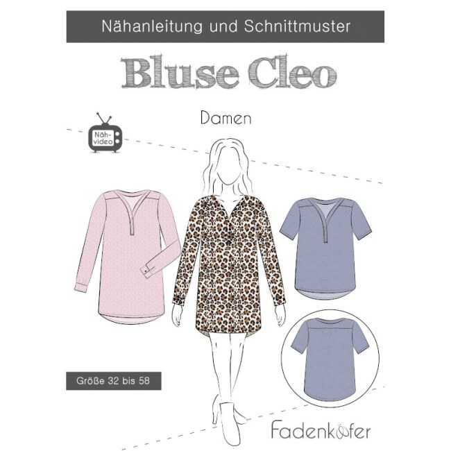 Schnittmuster Bluse Cleo Damen vorderseite