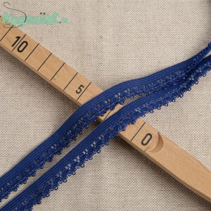 Rüschenband 13mm Blau mit maßstab