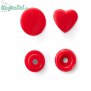 Druckknöpfe Color Snaps mit Herzform in Rot Einzeln