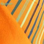 French Terry angeraut Streifen Orange als nahaufnahme