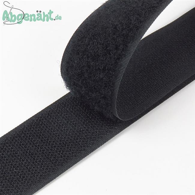 Klettband schwarz 40mm breit je 1m Klettverschluss Haken und Flauschband . 