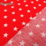 Baumwolle Webware | Sterne 1cm | Rot - Weiß als nahaufnahme
