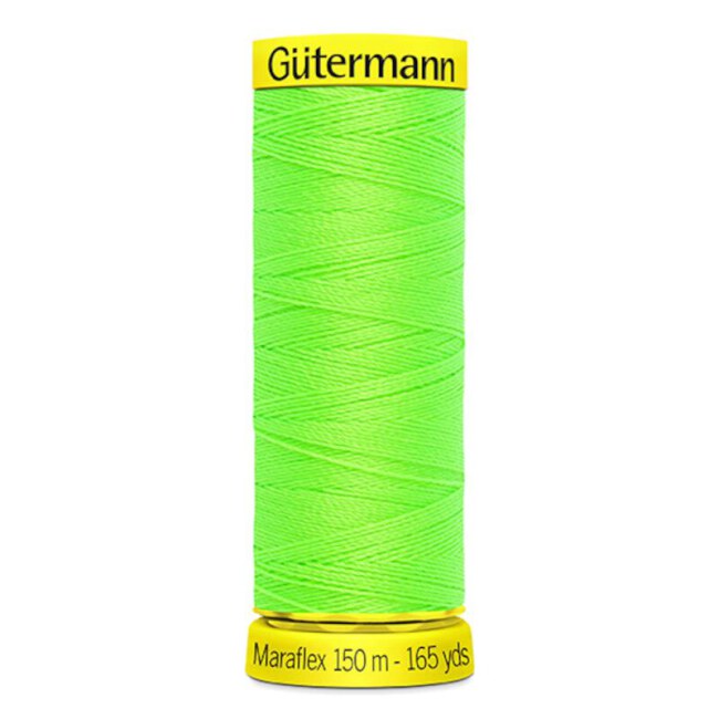 Elastikfaden | Maraflex 150m No.3853 Neongrün | Gütermann spule