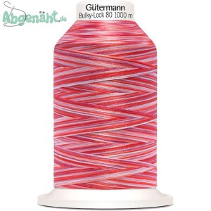 Bulky-Lock 80 1000m | Overlockgarn Multicolor pink | Gütermann Spule