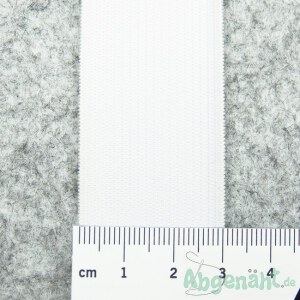 Gummiband 30mm weiß | Meterware maßstab