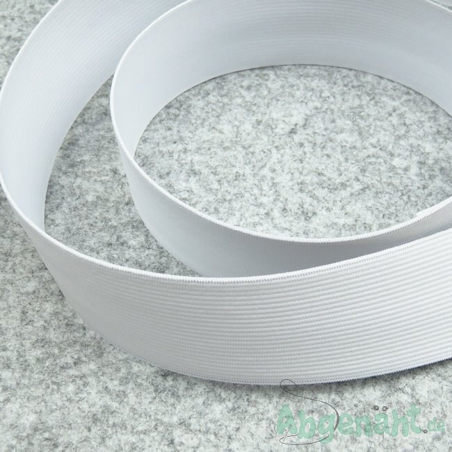 Gummiband 40mm weiß | Meterware drapiert