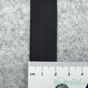 Gummiband 20mm schwarz | Meterware maßstab